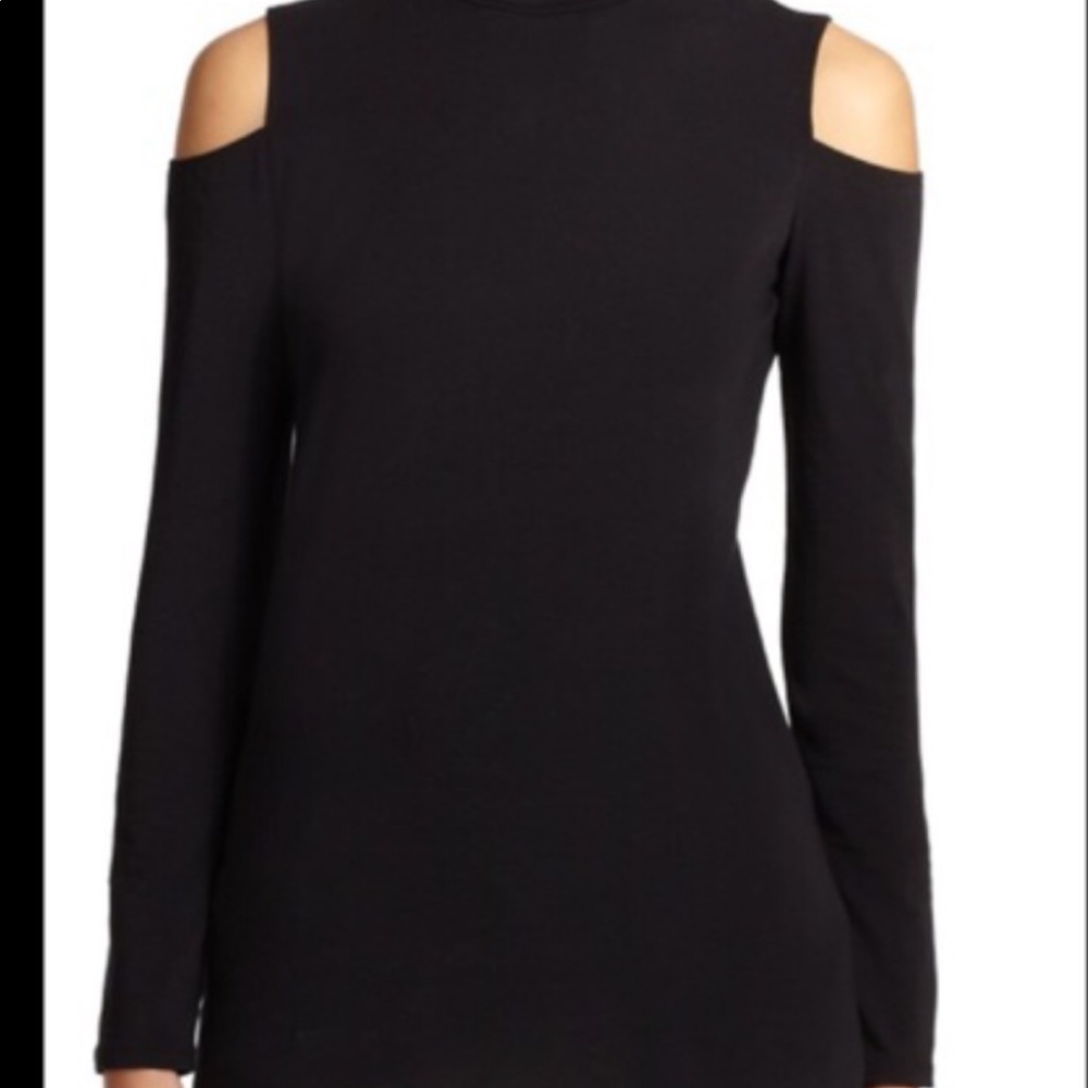 Black sweater with shoulder cut out